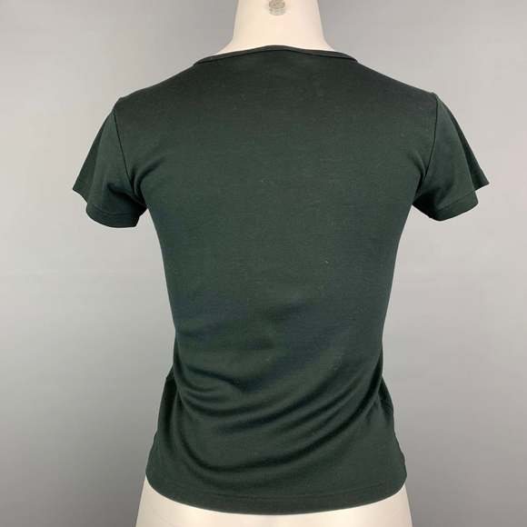 RALPH LAUREN Black Graphic Mercerized Cotton T-Shirt - Picture 3 of 5